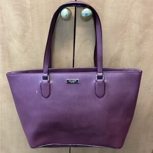 Kate Spade Plum Saffiano Leather Tote